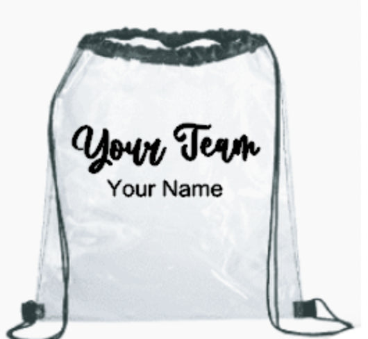 Personalized Stadium Approved Drawstring Bags