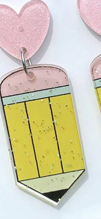 Acrylic Pencil Drop Earrings