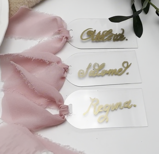 Custom Acrylic Gift Tags | Personalized Name Tags