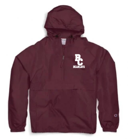 BC Bearcats Logo Premium Champion Brand Packable Anorack 1/2 Zip Jacket